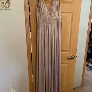 Champagne floor length dress